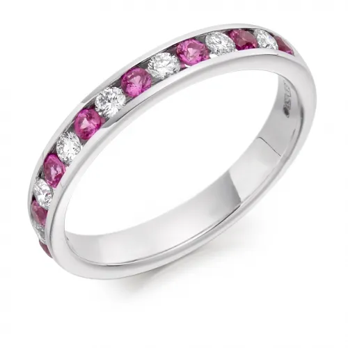 0.33ct Pink Sapphire Eternity Ring